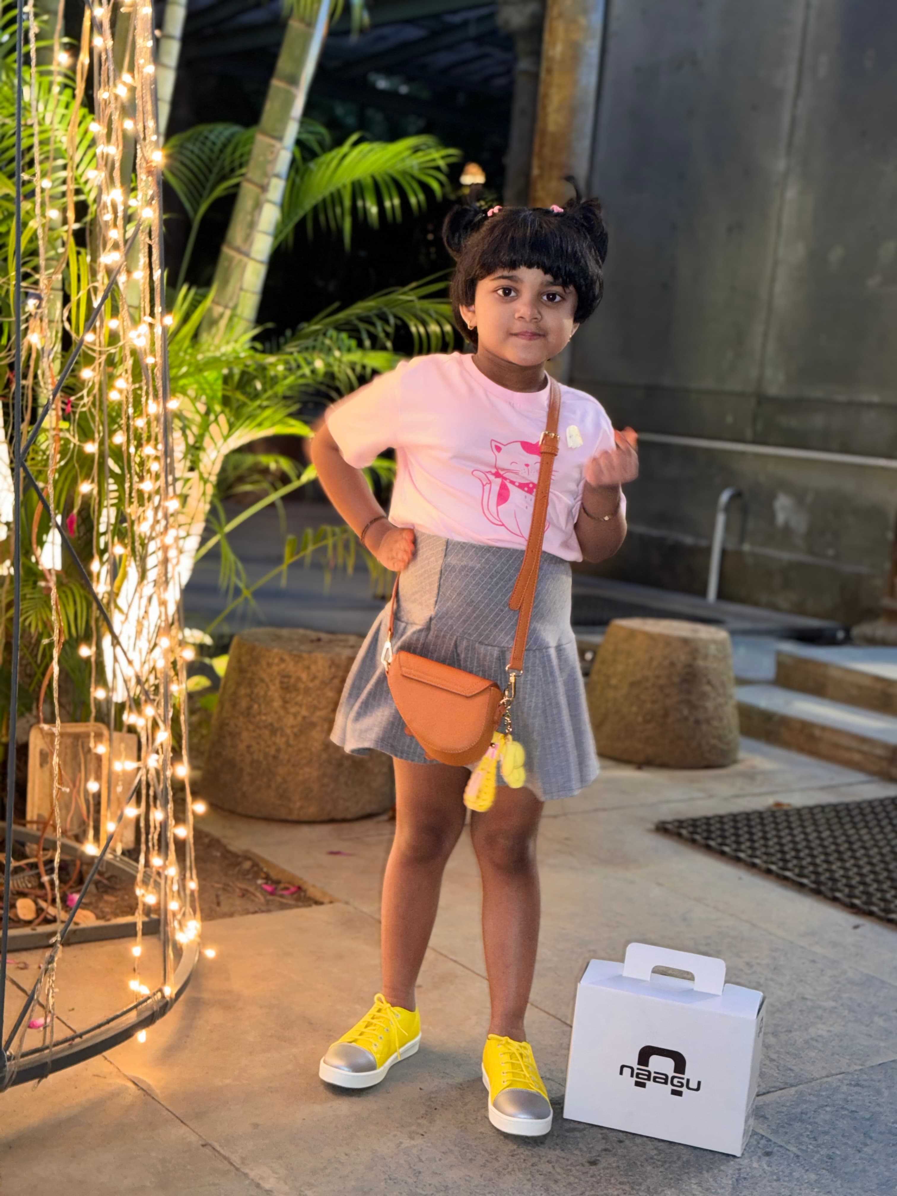 Kids wearing Naagu shoes