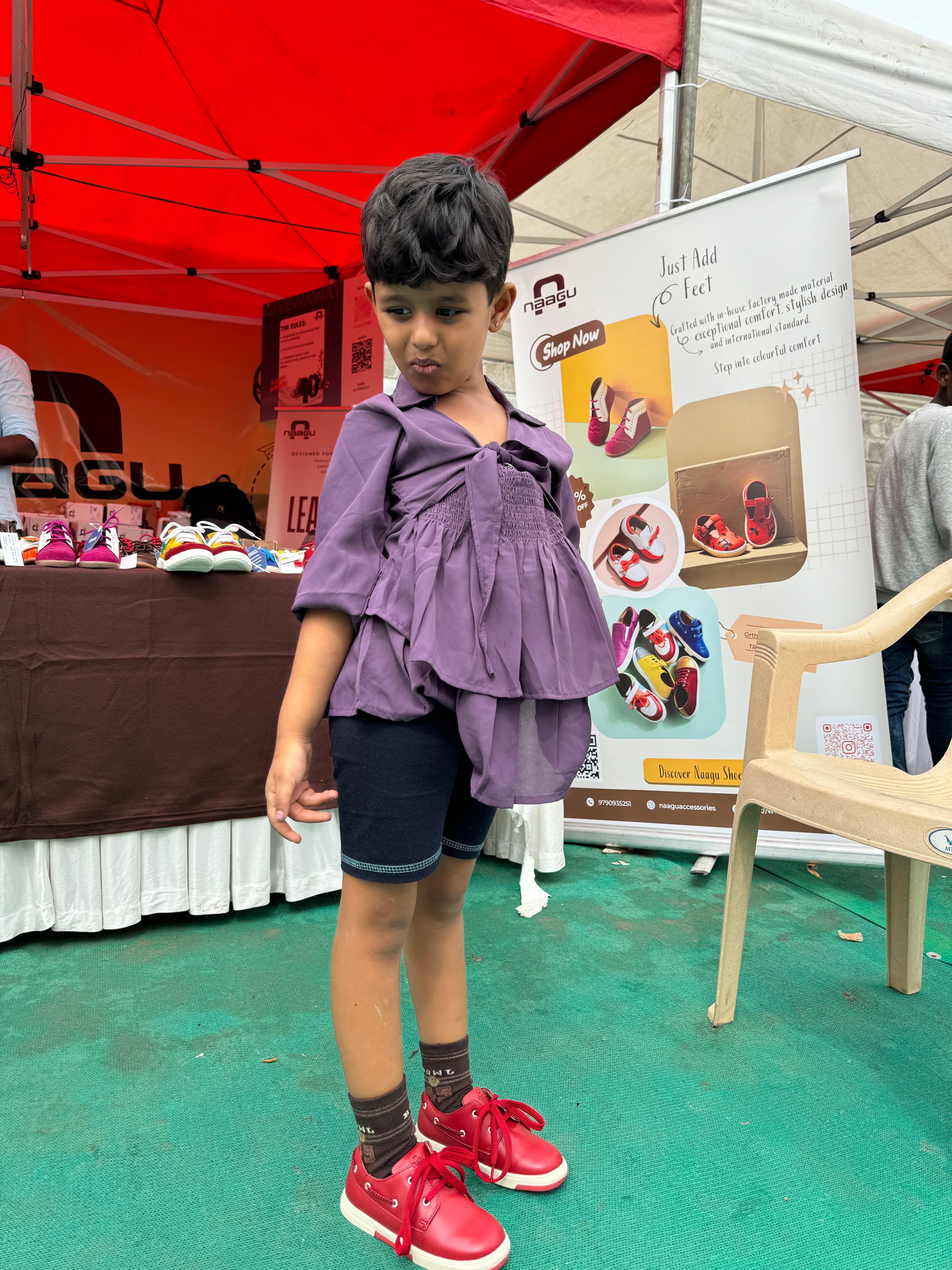 Kids playing in Naagu shoes