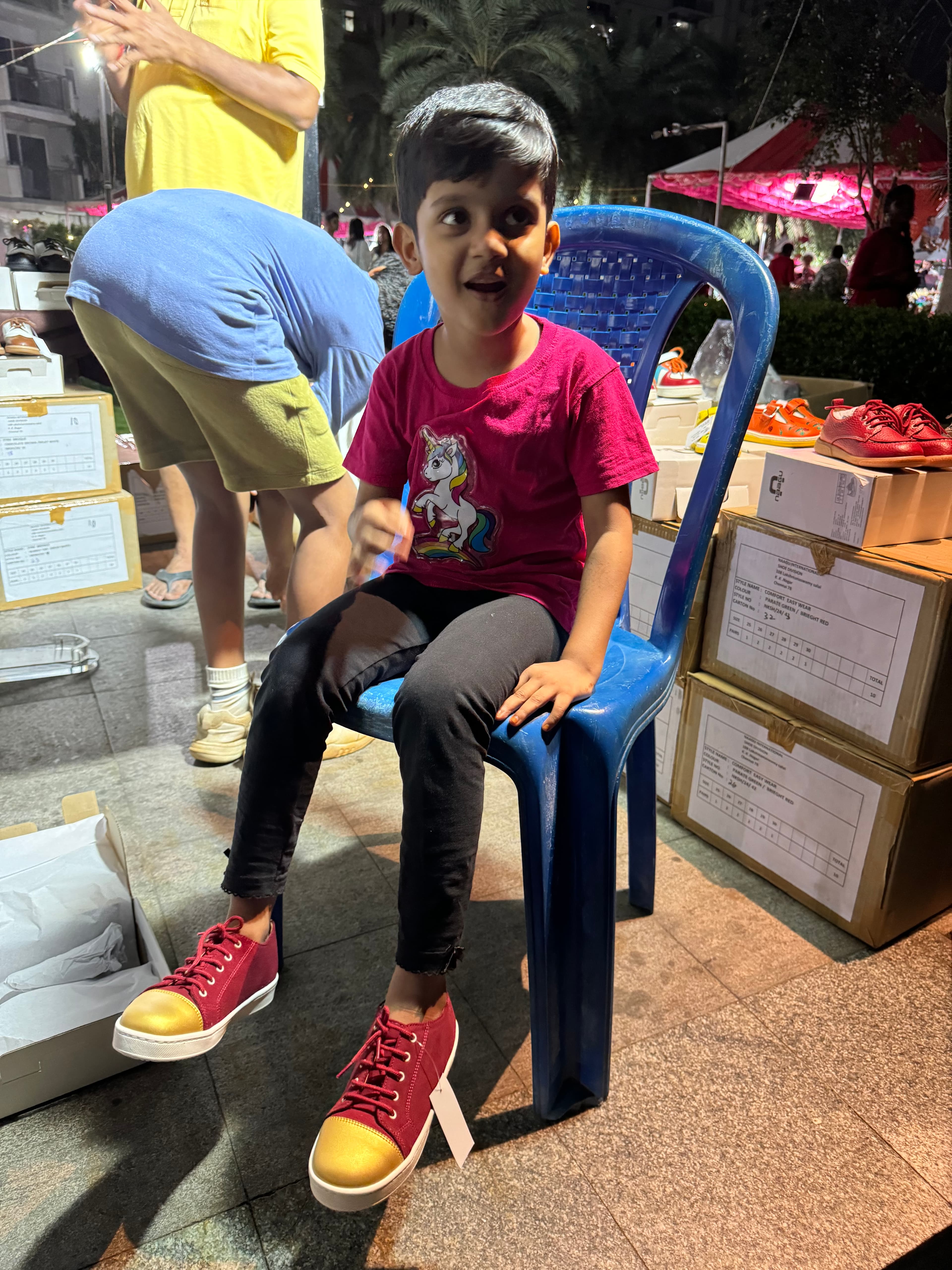 Kids exploring in Naagu shoes